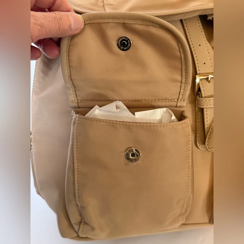 Year Of Ours Taupe Drawstring Backpack - Casual Travel or Commuter - NWT